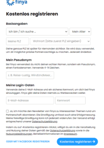 finya anmeldung